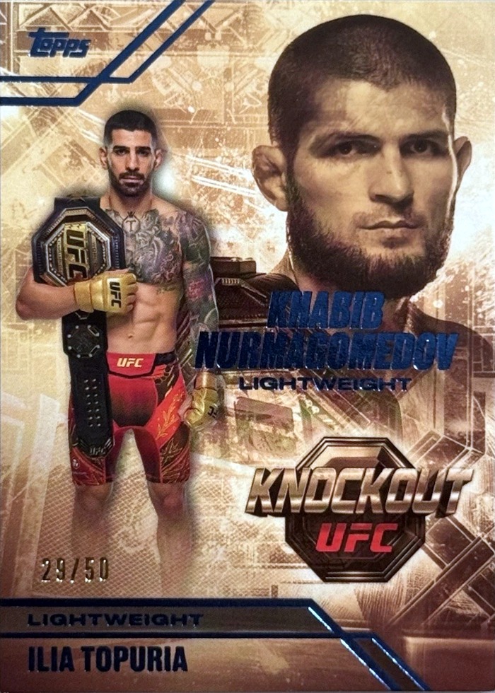 2026 Topps Knockout UFC Blue Ilia Topuria #OS-1 /50