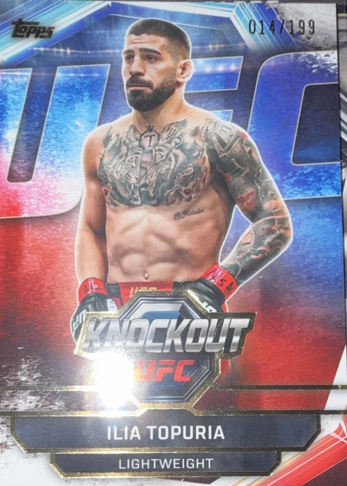 2026 Topps Knockout UFC Gold Ilia Topuria #25 /199