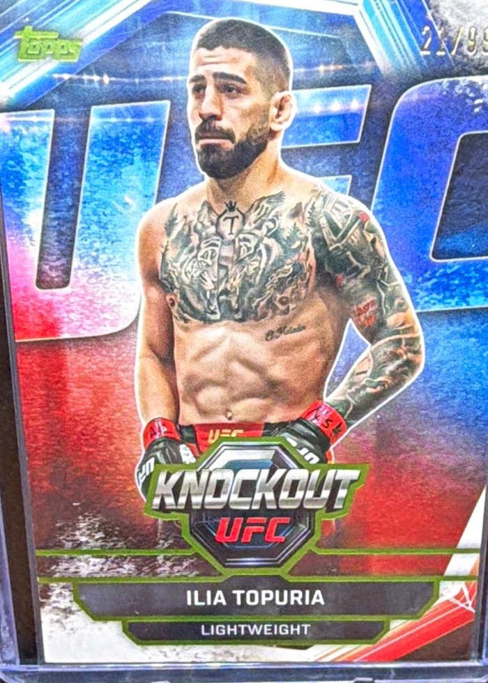 2026 Topps Knockout UFC Lime Green Ilia Topuria #25 /99