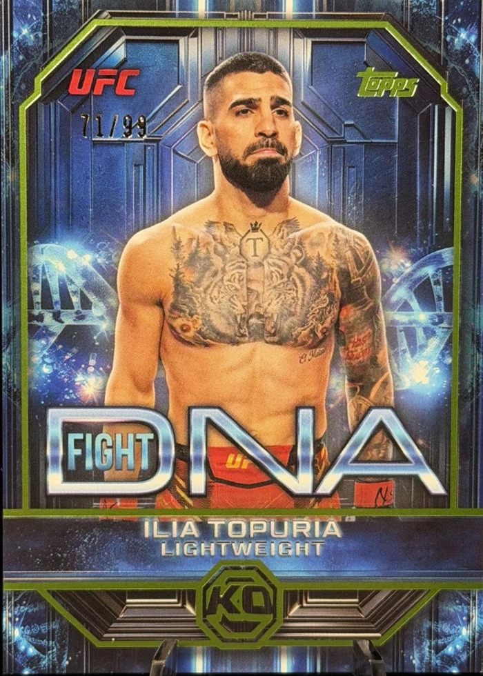 2026 Topps Knockout UFC Lime Green Ilia Topuria #DNA-4 /99
