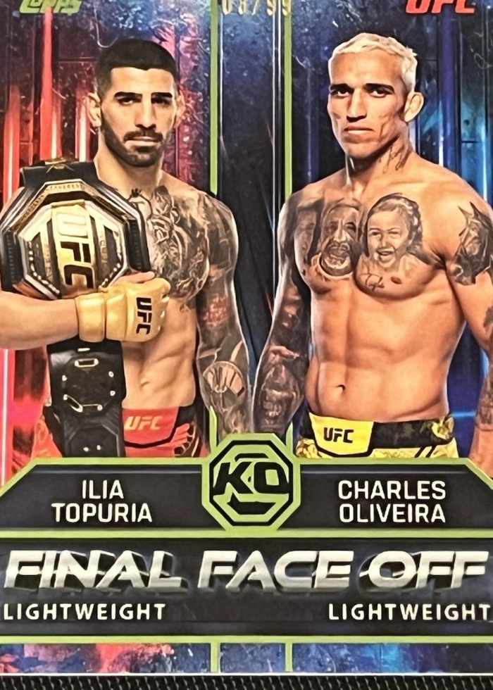 2026 Topps Knockout UFC Lime Green Ilia Topuria #FF-1 /99