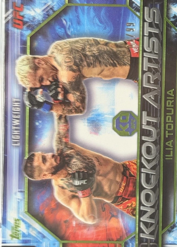 2026 Topps Knockout UFC Lime Green Ilia Topuria #KA-6 /99