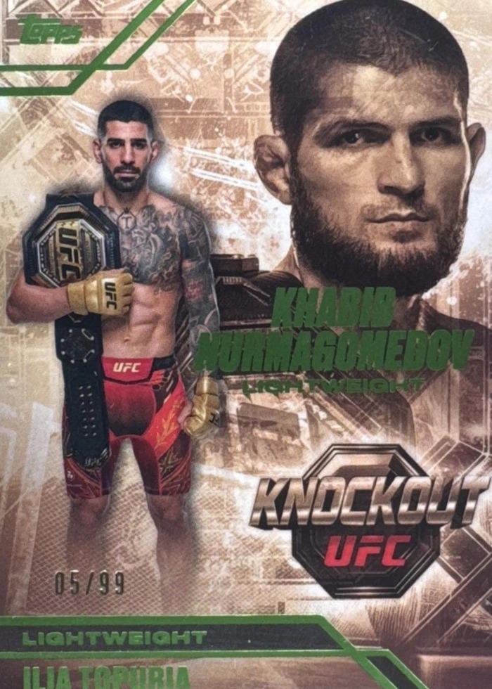 2026 Topps Knockout UFC Lime Green Ilia Topuria #OS-1 /99
