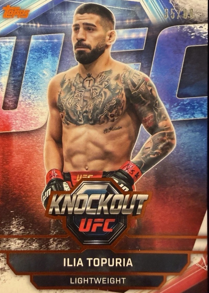 2026 Topps Knockout UFC Orange Ilia Topuria #25 /88