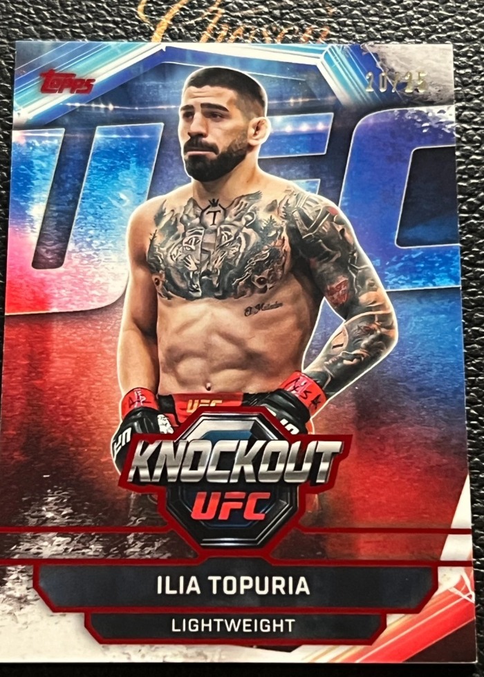 2026 Topps Knockout UFC Red Ilia Topuria #25 /25