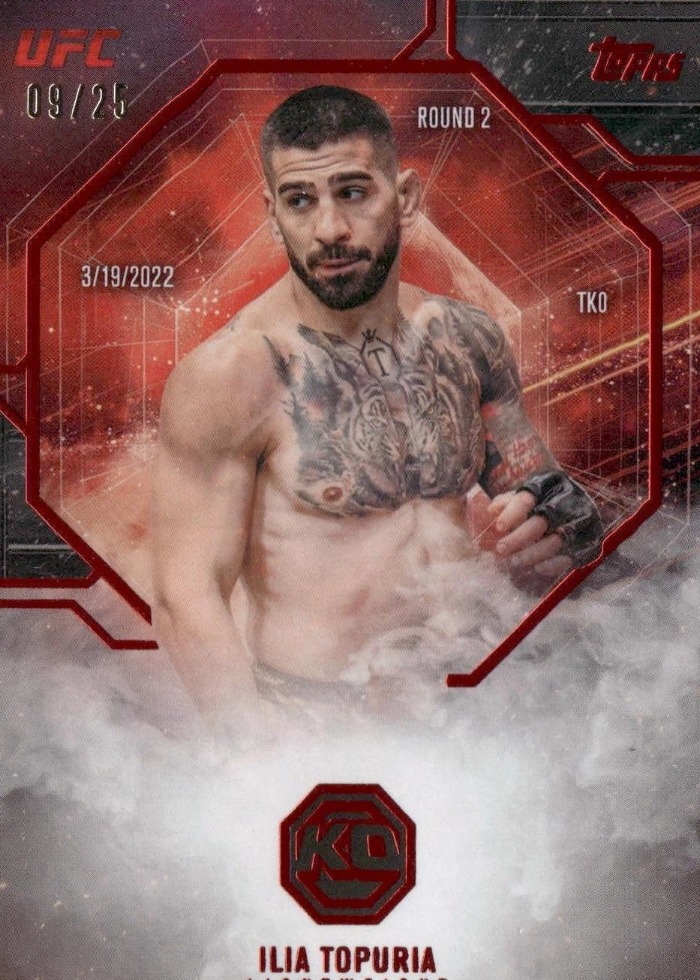 2026 Topps Knockout UFC Red Ilia Topuria #IA-9 /25