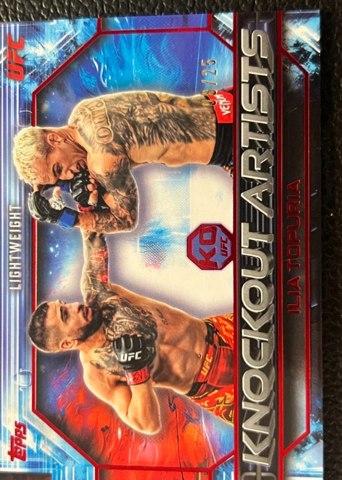 2026 Topps Knockout UFC Red Ilia Topuria #KA-6 /25