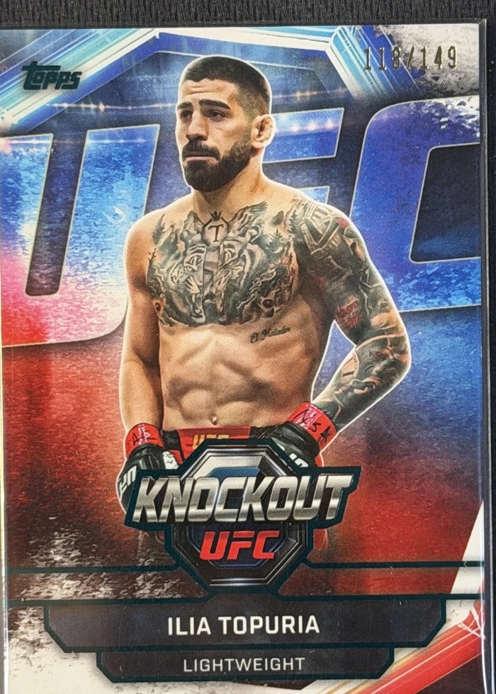 2026 Topps Knockout UFC Teal Ilia Topuria #25 /149