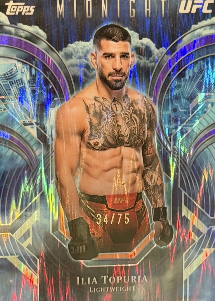2026 Topps Midnight UFC Dusk Ilia Topuria #PC-22 /75