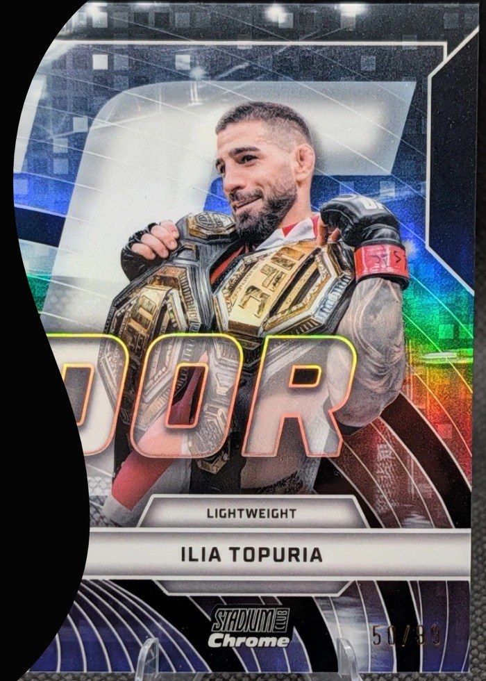 2026 Topps Stadium Club UFC Black Ilia Topuria #TVN-12 /99