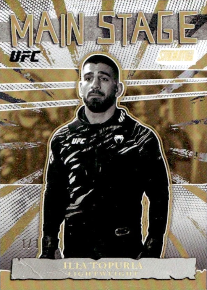 2026 Topps Stadium Club UFC Gold Rainbow Foilboard Ilia Topuria #MS-16 /1