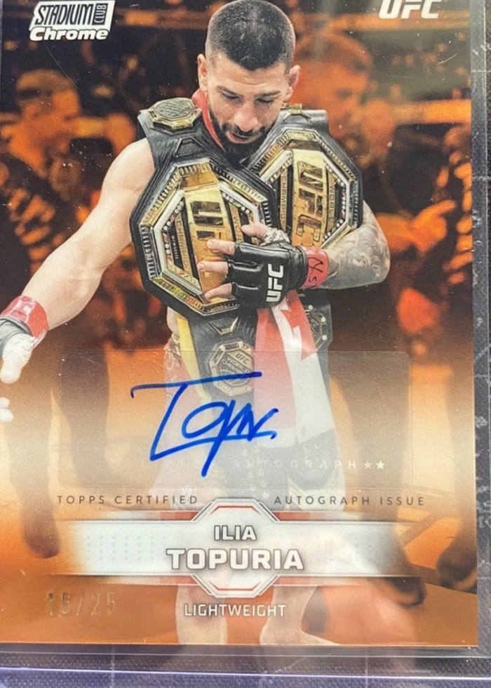 2026 Topps Stadium Club UFC Orange Refractor Ilia Topuria #CAV-ITA /25