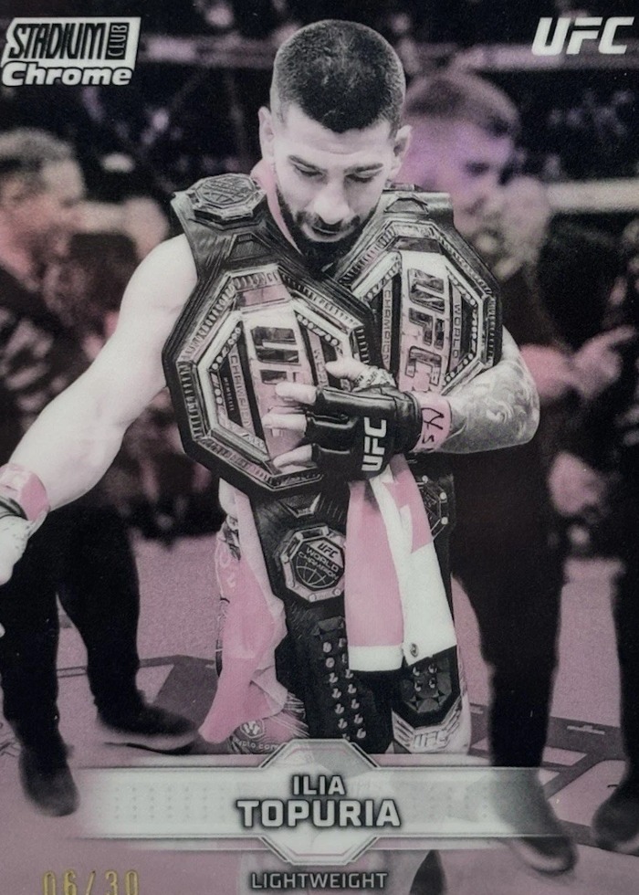 2026 Topps Stadium Club UFC Pearl White Refractor Ilia Topuria #CB-6 /30