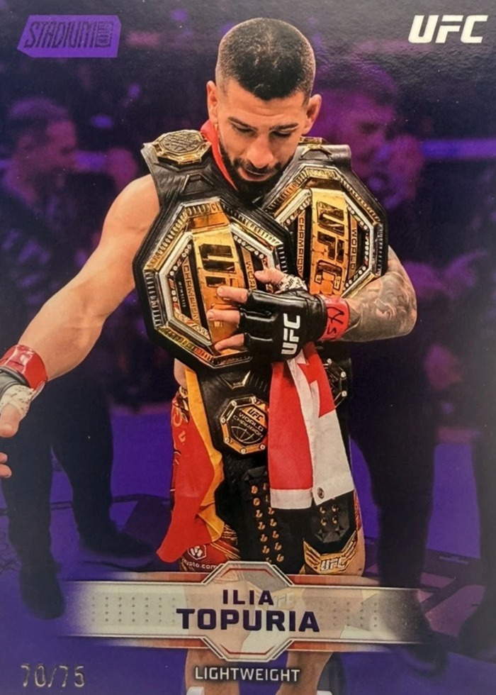 2026 Topps Stadium Club UFC Purple Ilia Topuria #6 /75