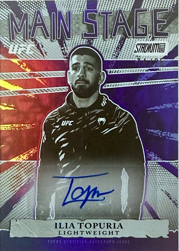 2026 Topps Stadium Club UFC Purple Ilia Topuria #MSA-IT /25
