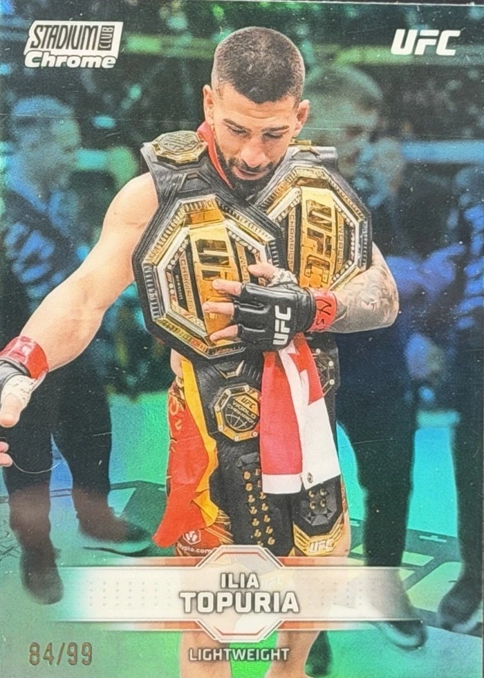 2026 Topps Stadium Club UFC Turquoise Refractor Ilia Topuria #CB-6 /99