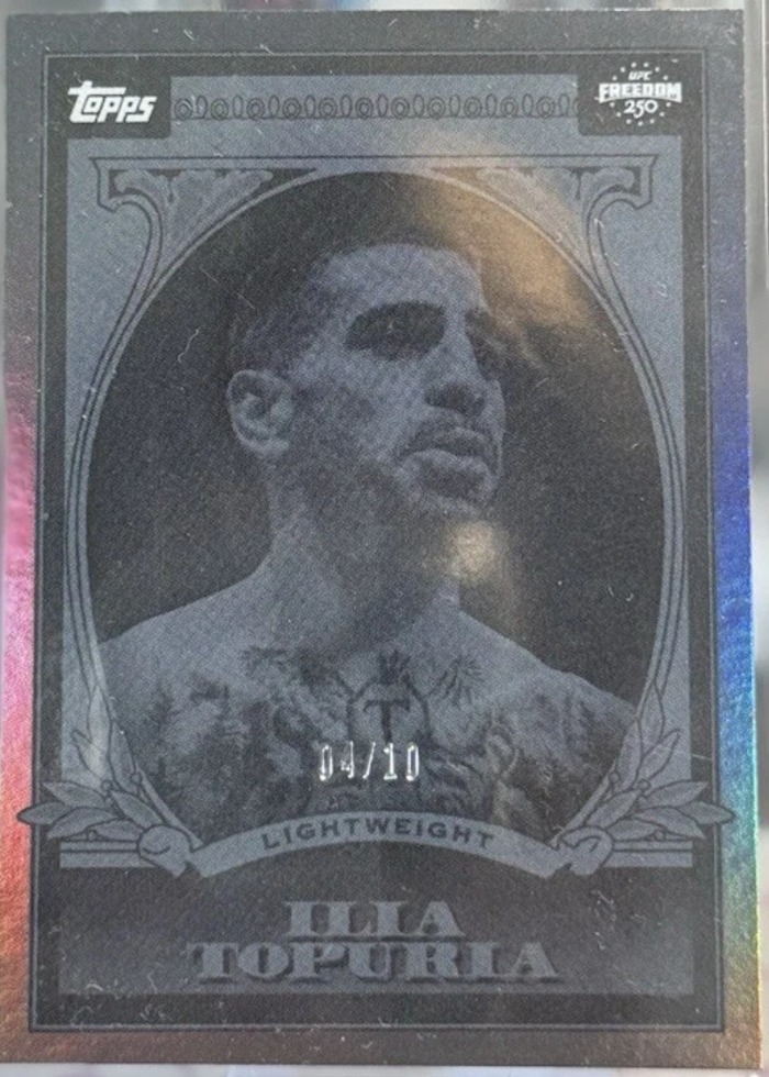 2026 Topps UFC Freedom 250 Black Ilia Topuria #UD-6 /10