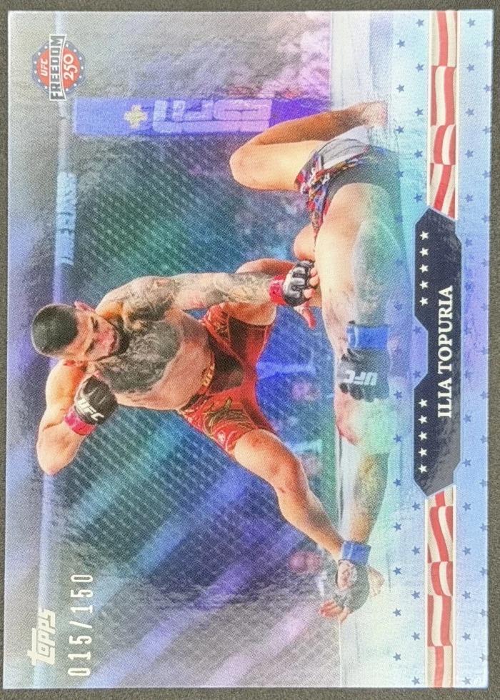 2026 Topps UFC Freedom 250 Blue Ilia Topuria #6 /150