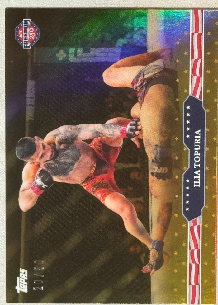 2026 Topps UFC Freedom 250 Gold Ilia Topuria #6 /50