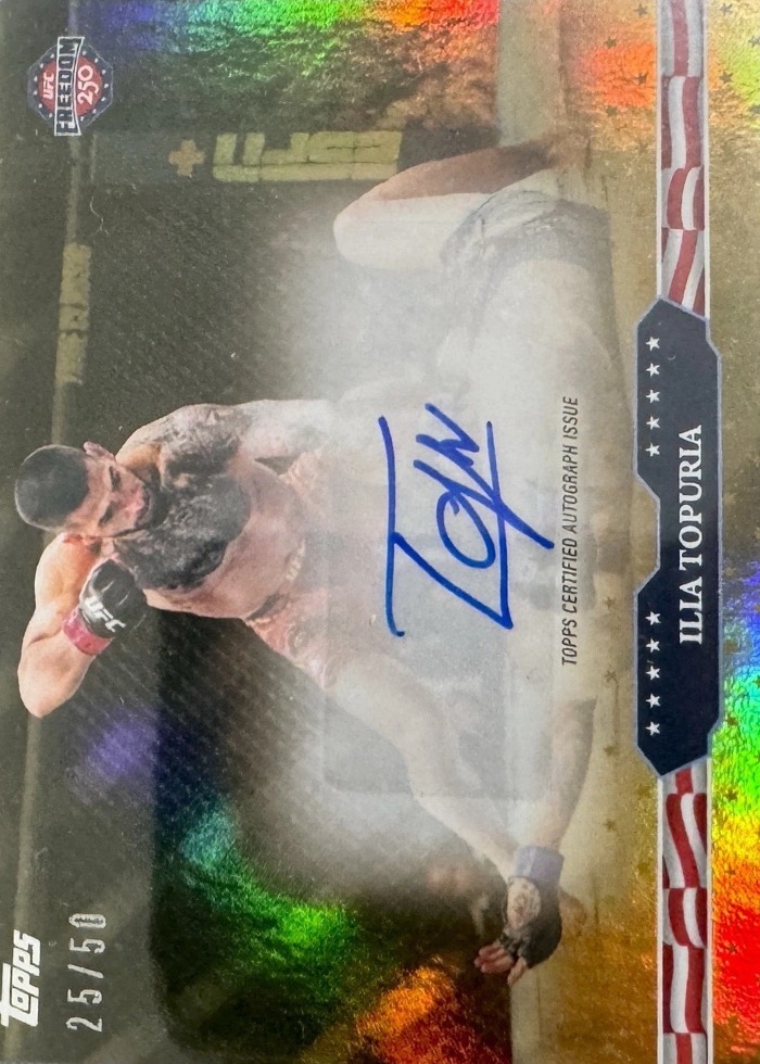 2026 Topps UFC Freedom 250 Gold Ilia Topuria #6-A /50