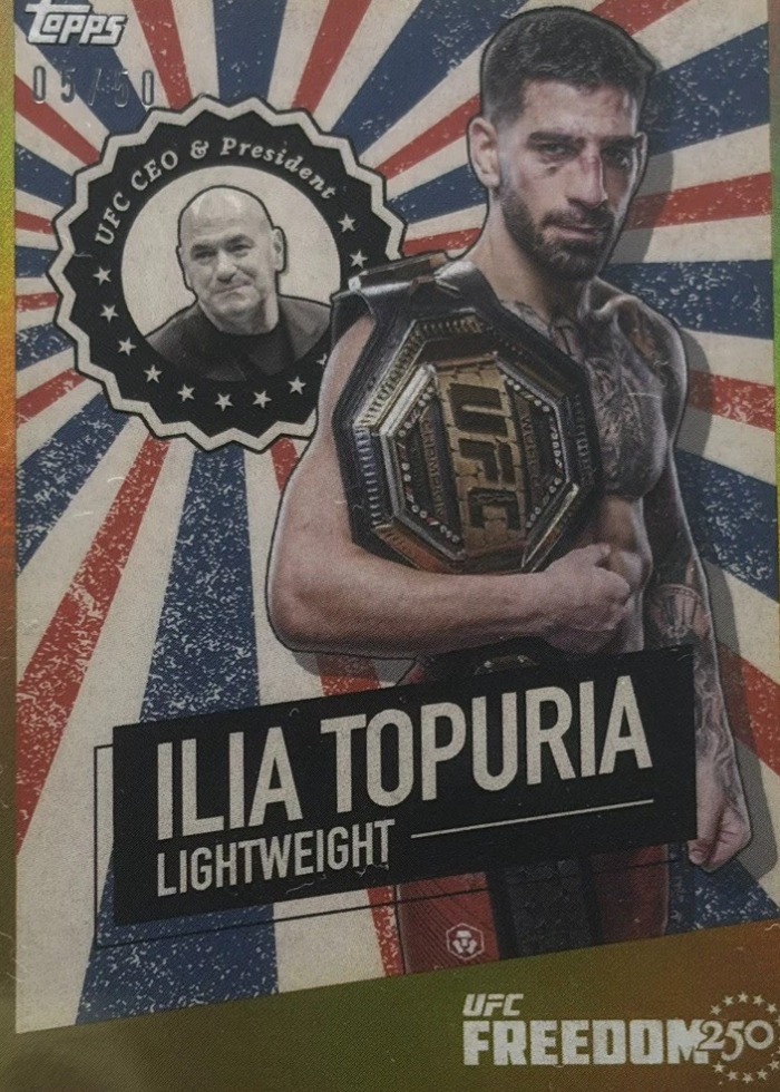 2026 Topps UFC Freedom 250 Gold Ilia Topuria #SO-6 /50
