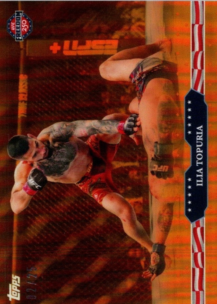 2026 Topps UFC Freedom 250 Orange Ilia Topuria #6 /25