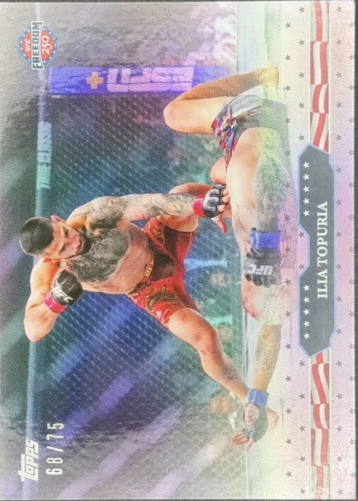 2026 Topps UFC Freedom 250 Purple Ilia Topuria #6 /75