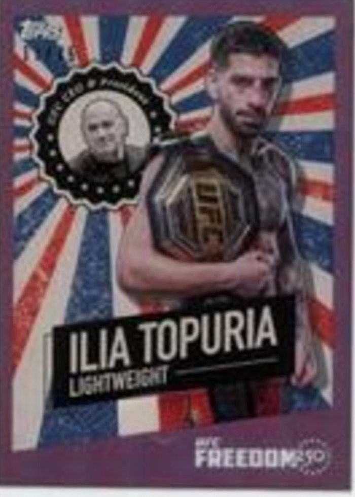 2026 Topps UFC Freedom 250 Purple Ilia Topuria #SO-6 /75