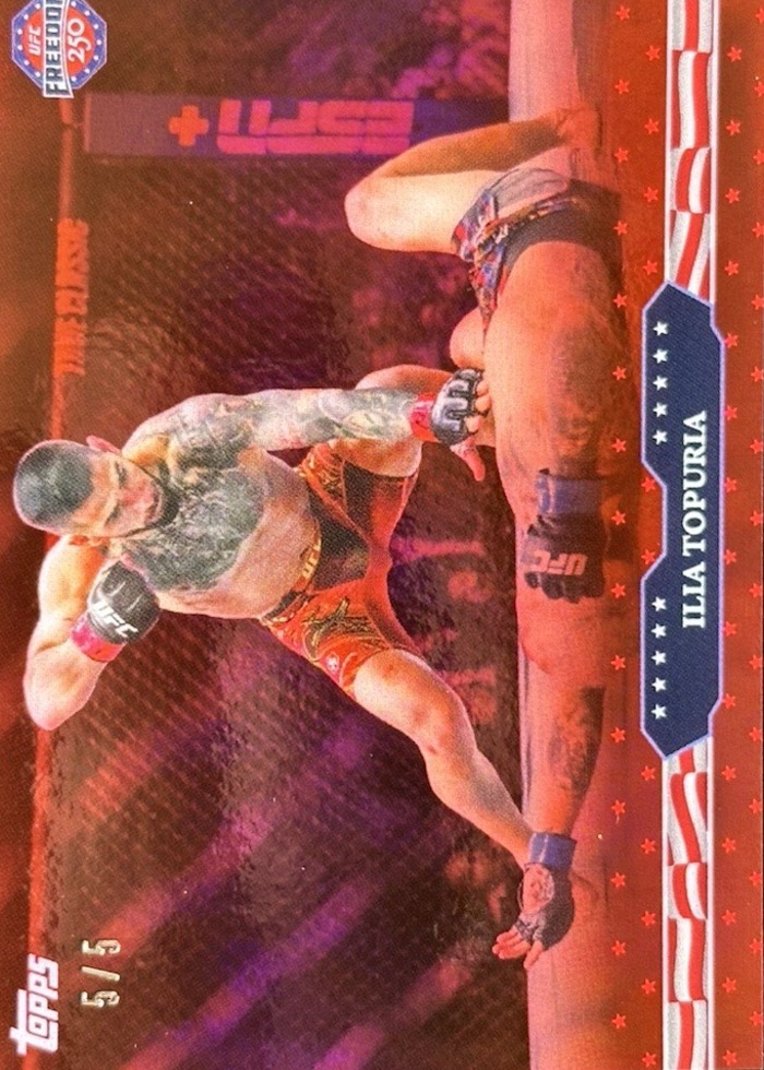 2026 Topps UFC Freedom 250 Red Ilia Topuria #6 /5