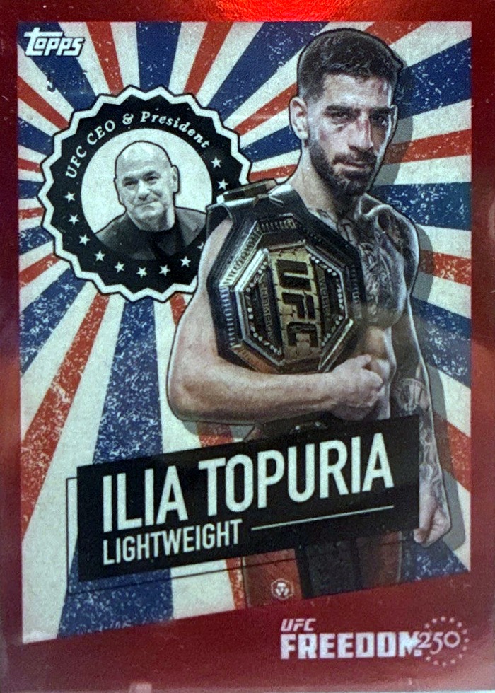 2026 Topps UFC Freedom 250 Red Ilia Topuria #SO-6 /5