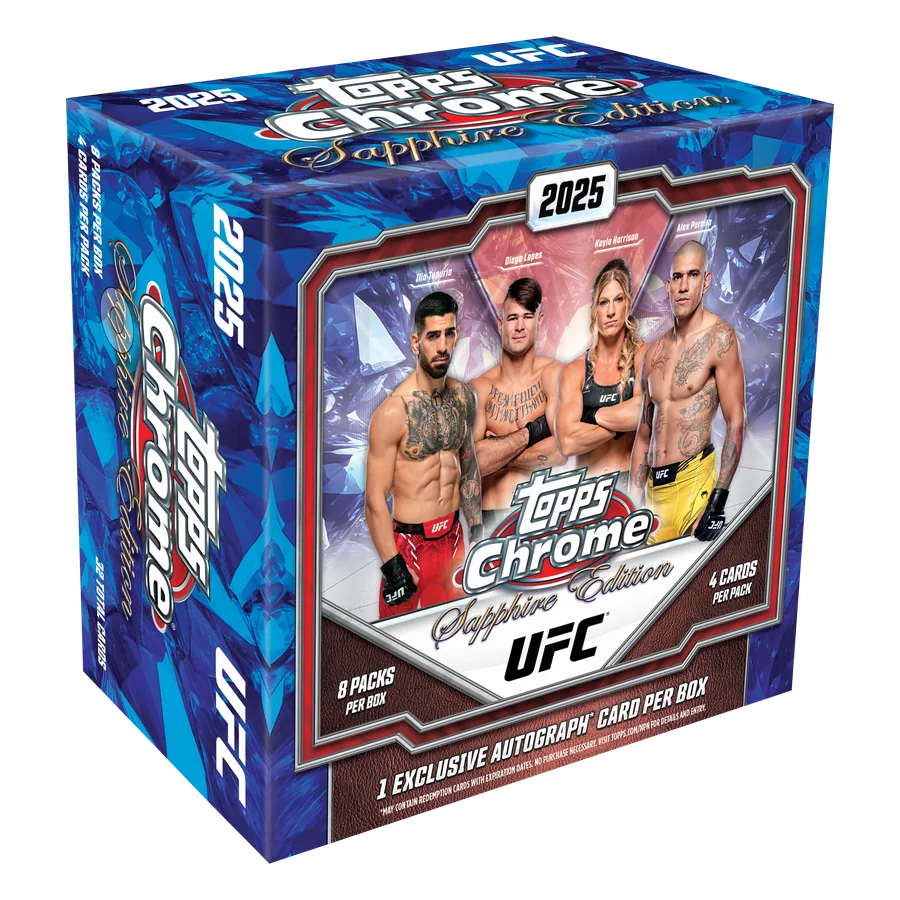 Caja Hobby 2025 Topps Chrome UFC Sapphire Edition